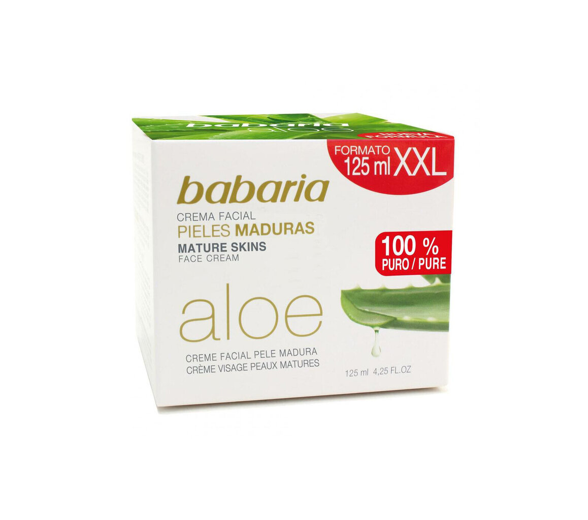 Kremas brandžiai veido odai su aloe vera Babaria XXL, 125 ml kaina ir informacija | Veido kremai | pigu.lt