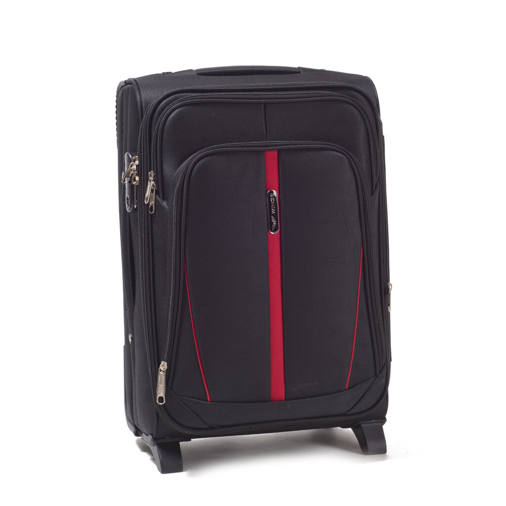 Didelis, 2 ratukų lagaminas Wings Buzzard L, juodas kaina ir informacija | Lagaminai, kelioniniai krepšiai | pigu.lt