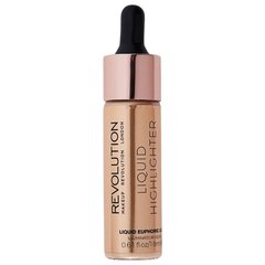Švytėjimo suteikianti priemonė Makeup Revolution Liquid Highlighter, Euphoric Gold, 18 ml цена и информация | Бронзеры (бронзаторы), румяна | pigu.lt