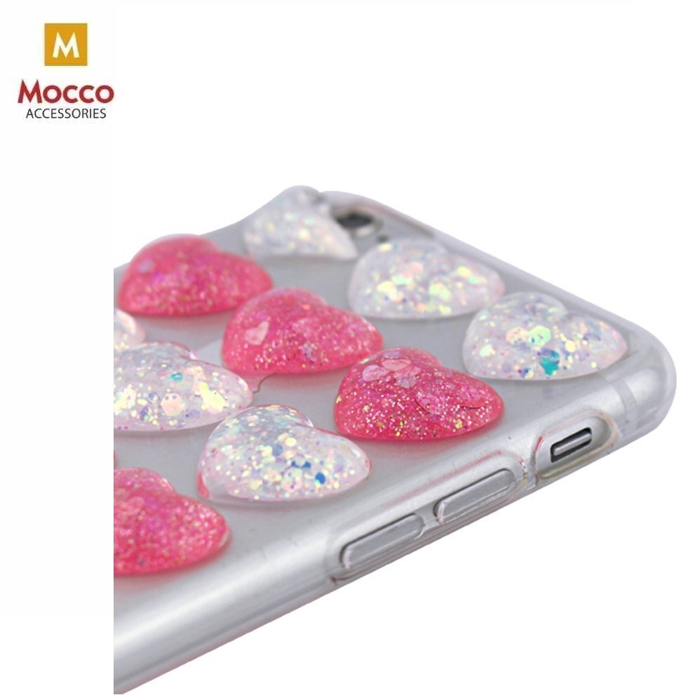 Mocco Trendy Heart Silicone Back Case for Apple iPhone 6 Plus / 6S Plus Red kaina ir informacija | Telefono dėklai | pigu.lt