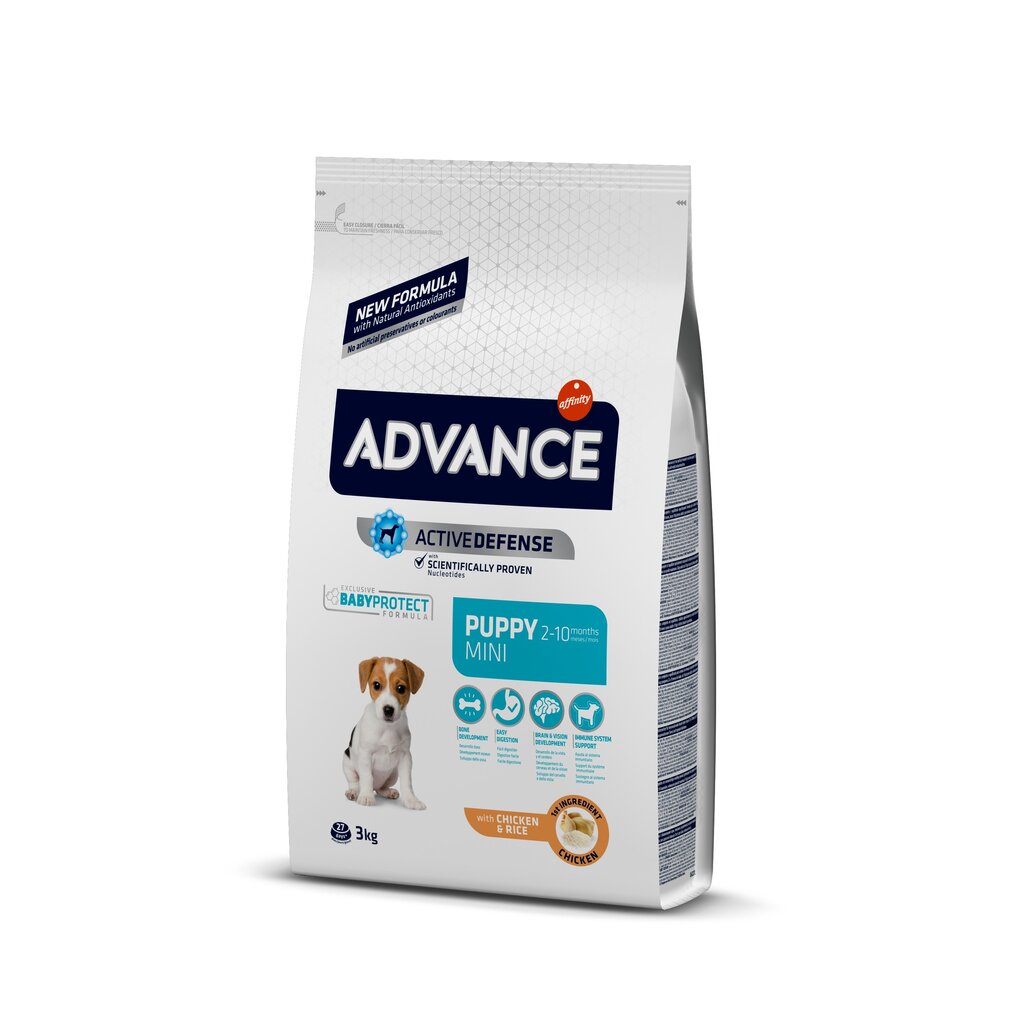 Advance Puppy Mini augantiems mažų veislių šuniukams, 3 kg kaina ir informacija | Sausas maistas šunims | pigu.lt