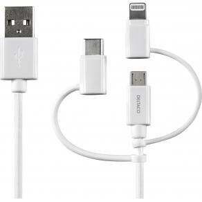 Streetz IPLH-585, USB, Micro USB, Lightning, USB C, 1m kaina ir informacija | Laidai telefonams | pigu.lt