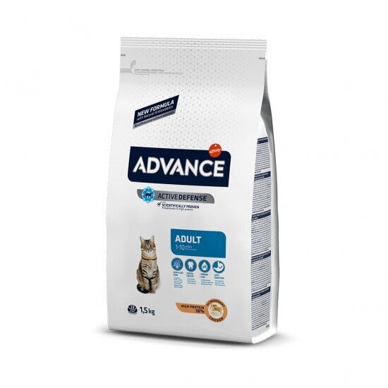 Advance Adult Cat su vištiena ir ryžiais, 1.5 kg kaina ir informacija | Sausas maistas katėms | pigu.lt