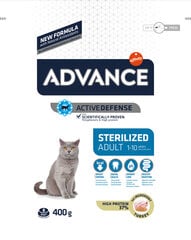 Advance Sterilized для стерилизованных кошек с индейкой и перловкой, 0,4 кг цена и информация | Сухой корм для кошек | pigu.lt