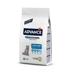 ADVANCE CAT STERILIZED TURKEY 1.5KG - ДЛЯ СТЕРИЛИЗОВАННЫХ КОШЕК (ИНДЮШКА) цена и информация | Сухой корм для кошек | pigu.lt