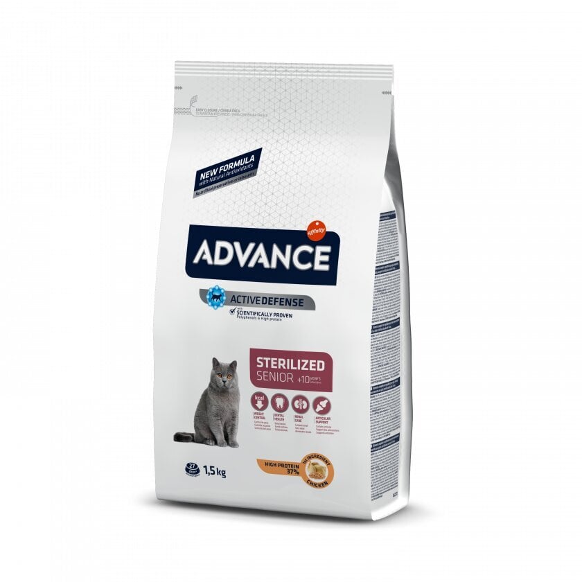 Advance Sterilized Senior sterilizuotoms vyresnio amžiaus katėms, 1.5 kg kaina ir informacija | Sausas maistas katėms | pigu.lt