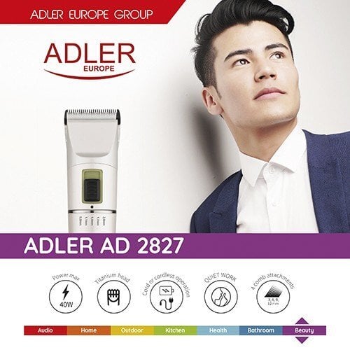 Adler AD 2827 kaina ir informacija | Plaukų kirpimo mašinėlės | pigu.lt