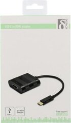 Deltaco USBC-HDMI, USB C, HDMI kaina ir informacija | Laidai telefonams | pigu.lt