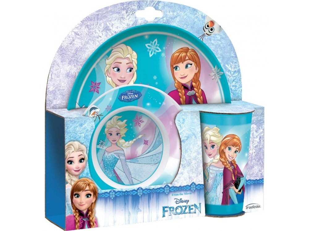 Disney vaikiškas indų rinkinys Frozen Shimmer, 3 dalių kaina ir informacija | Indai, lėkštės, pietų servizai | pigu.lt