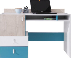 Письменный стол Planet 09, белый/синий цена и информация | Компьютерные, письменные столы | pigu.lt
