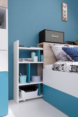 Кровать Planet 14, 90x200 см, белая/синяя цена и информация | Meblar Детская мебель | pigu.lt