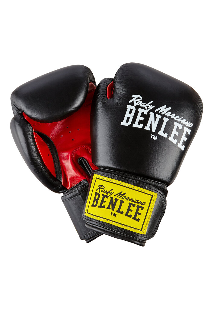 Natūralios odos bokso pirštinės Benlee Fighter, juodos/raudonos цена и информация | Kovos menai | pigu.lt