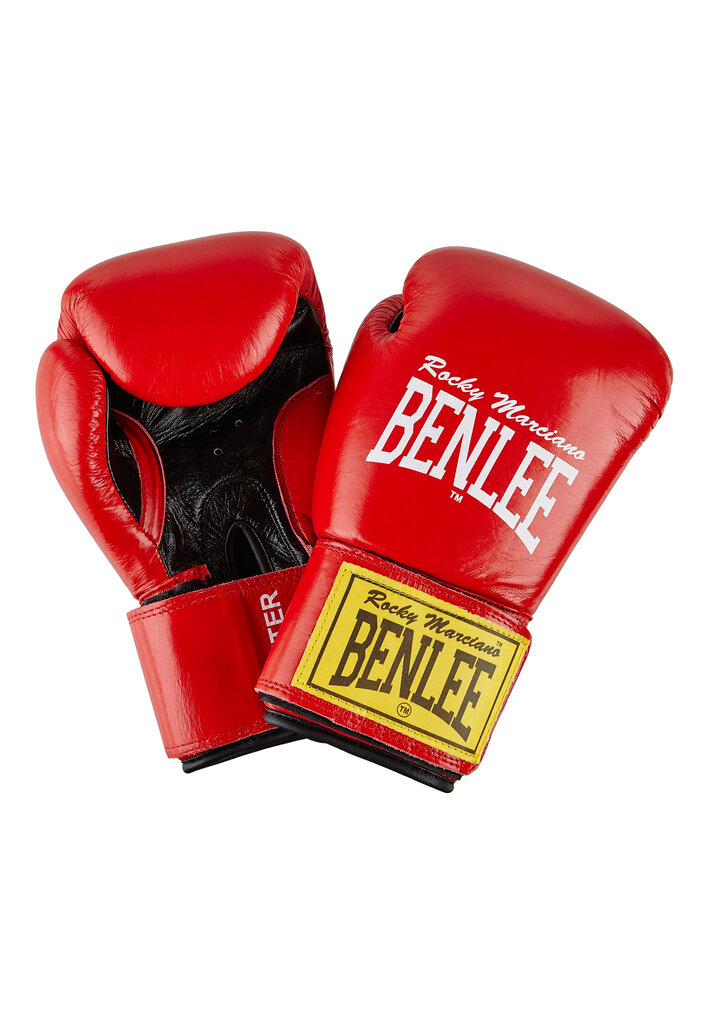 Natūralios odos bokso pirštinės Benlee Fighter, raudonos/juodos kaina ir informacija | Kovos menai | pigu.lt
