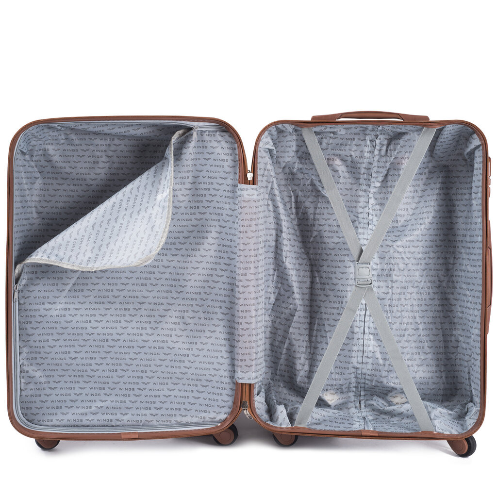 Mažas lagaminas Wings Albatross XS, rudas kaina ir informacija | Lagaminai, kelioniniai krepšiai | pigu.lt