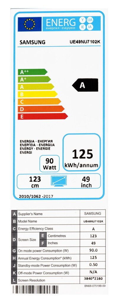 Samsung UE55NU7102 цена и информация | Televizoriai | pigu.lt