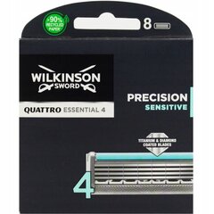 Бритвенные лезвия Wilkinson Quattro Titanium Sensitive для мужчин, 8 шт. цена и информация | Косметика и средства для бритья | pigu.lt