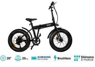 Elektrinis sulankstomas dviratis Vivo Bike M-VFAT20FO 20", juodas kaina ir informacija | Elektriniai dviračiai | pigu.lt