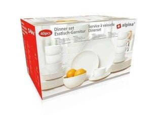 Alpina набор посуды для 8 человек, 40 шт. цена и информация | Посуда, тарелки, обеденные сервизы | pigu.lt