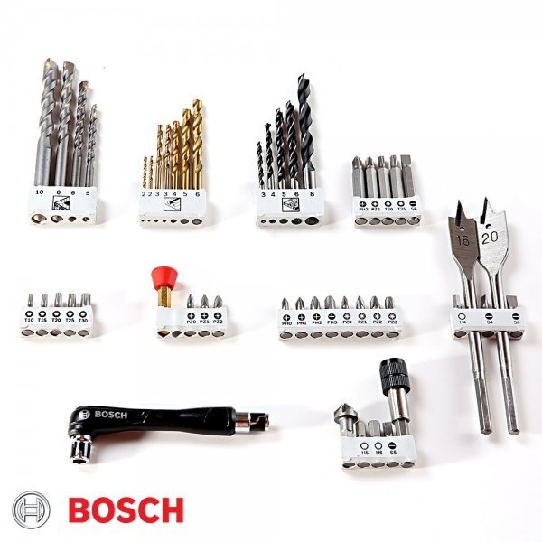 Sukimo - gręžimo įrankių rinkinys Bosch 2608P00233, 49 vnt. kaina ir informacija | Mechaniniai įrankiai | pigu.lt