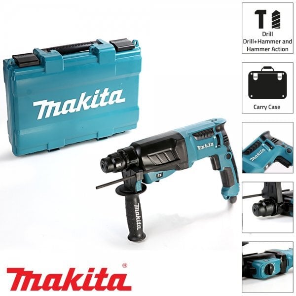 Elektrinis perforatorius Makita HR2630/2 SDS 240V kaina ir informacija | Perforatoriai | pigu.lt