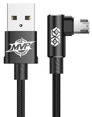 Kабель Baseus MVP Double-sided Elbow micro USB 1.5A 2 м, черный (CAMMVP-B01) цена и информация | Кабели для телефонов | pigu.lt