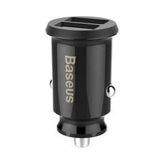 Baseus Grain Mini automobilinis kroviklis 2x USB 3.1A juodas (CCALL-ML01) kaina ir informacija | Krovikliai telefonams | pigu.lt