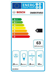 Традиционная вытяжка BOSCH DWB97FM50 90 cm 710 m³/h 65 dB Нержавеющая сталь цена и информация | Вытяжки на кухню | pigu.lt