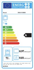 Многоцелевая печь BOSCH HBA510BR0 71 L 3400W цена и информация | Духовки | pigu.lt