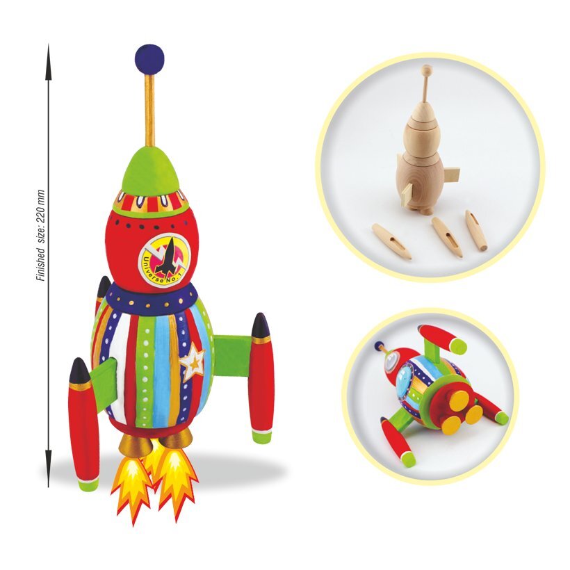 Kūrybinis rinkinys „Super raketa“, Colorino Creative kaina ir informacija | Lavinamieji žaislai | pigu.lt