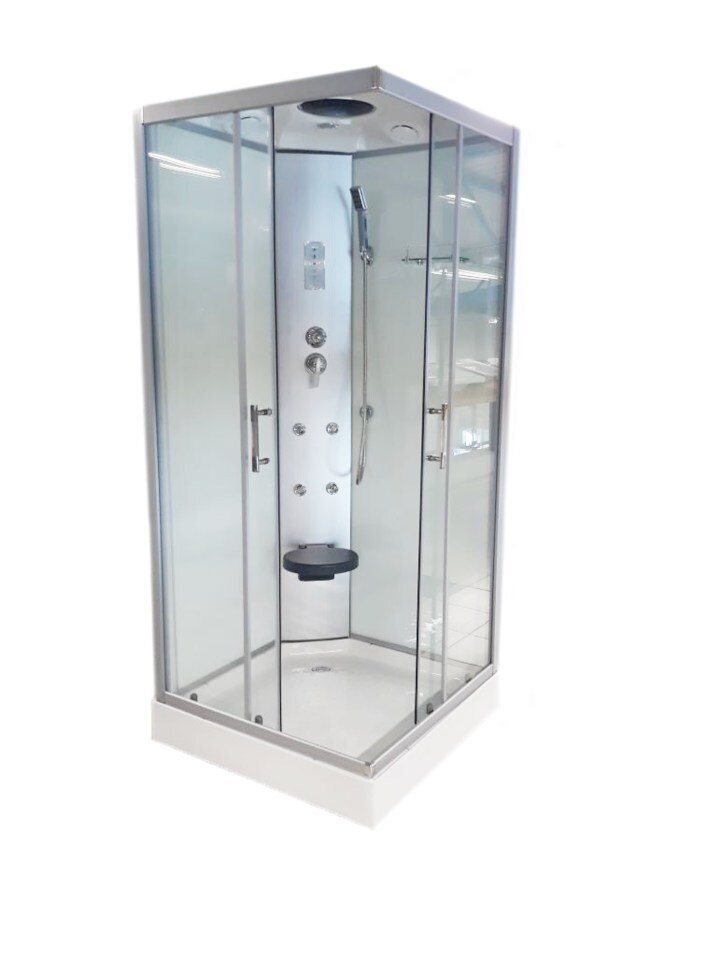 Masažinė dušo kabina Vento Palermo, 90x90x215 cm kaina ir informacija | Hidromasažinės dušo kabinos | pigu.lt