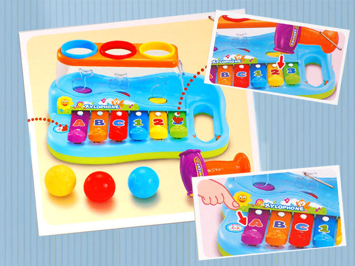 Muzikinis mokomasis rinkinys ksilofonas su kamuoliukais, Huile Toys kaina ir informacija | Žaislai kūdikiams | pigu.lt