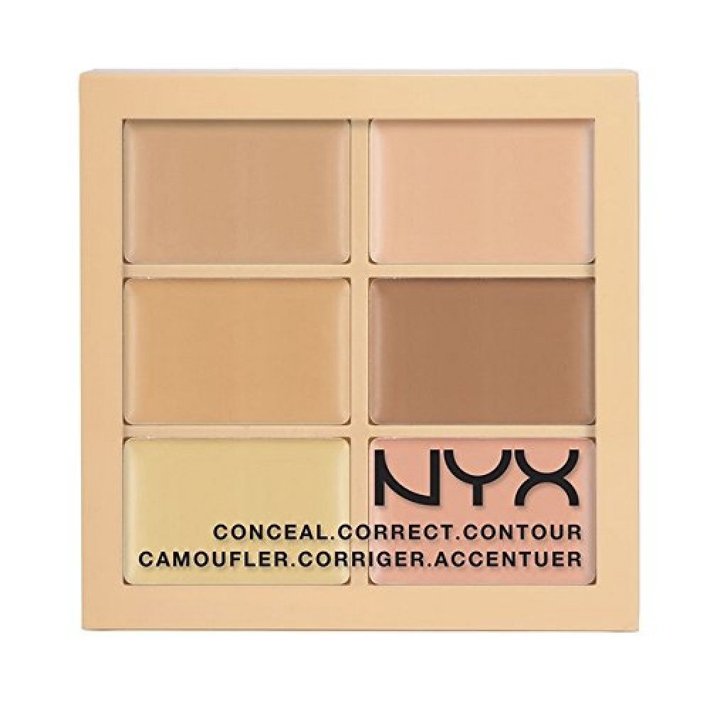 Koreguojamoji veido paletė Nyx Professional Makeup Conceal Correct Contour, 3CP01 Light, 6 x 1.5 g цена и информация | Makiažo pagrindai, pudros | pigu.lt