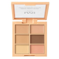 Корректирующая палитра для лица Nyx Professional Makeup Conceal Correct Contour, 3CP01 Light, 6 x 1.5 г цена и информация | Пудры, базы под макияж | pigu.lt