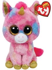 Плюшевая игрушка TY Beanie Boos FANTASIA, цветной единорог, 15 см, 36158 цена и информация | Мягкие игрушки | pigu.lt