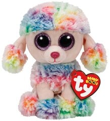 Плюшевая игрушка TY Beanie Boos RAINBOW цветной пудель, 15 см, 37223 цена и информация | Мягкие игрушки | pigu.lt