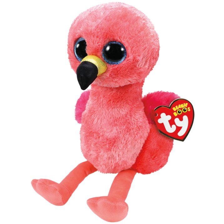 Pliušinis žaislas TY Beanie Boos Gilda rožinis flamingas, 23 cm, 37262 цена и информация | Minkšti (pliušiniai) žaislai | pigu.lt