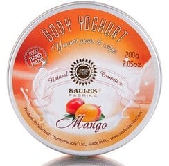 Увлажняющий йогурт для тела MANGO Saules Fabrika, 200 г цена и информация | Saules fabrika Духи, косметика | pigu.lt