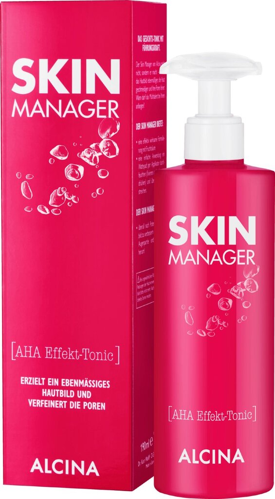 Veido tonikas riebiai, probleminei odai Alcina Skin Manager 190 ml kaina ir informacija | Veido prausikliai, valikliai | pigu.lt