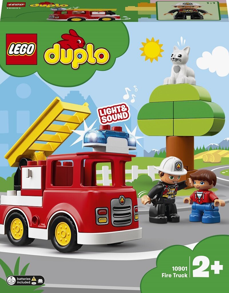 10901 LEGO® DUPLO Ugniagesių automobilis цена и информация | Konstruktoriai ir kaladėlės | pigu.lt