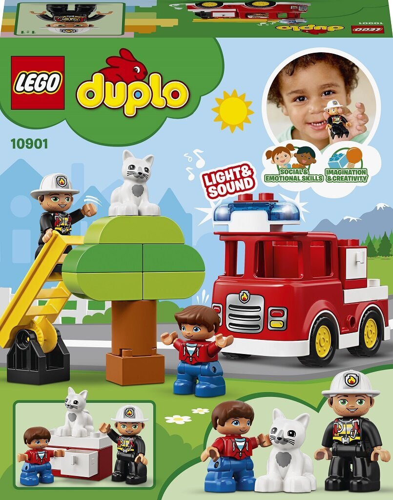 10901 LEGO® DUPLO Ugniagesių automobilis kaina ir informacija | Konstruktoriai ir kaladėlės | pigu.lt