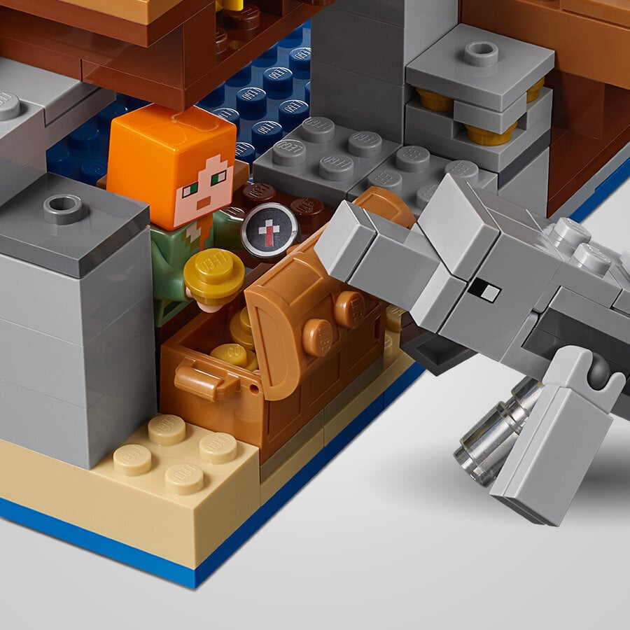 21152 LEGO® Minecraft Piratų laivo nuotykiai kaina ir informacija | Konstruktoriai ir kaladėlės | pigu.lt