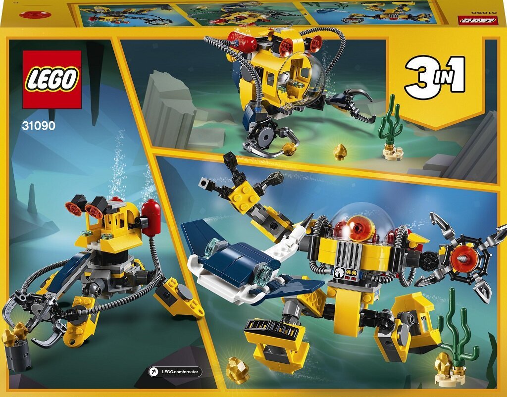 31090 LEGO® Creator Povandeninis robotas kaina ir informacija | Konstruktoriai ir kaladėlės | pigu.lt