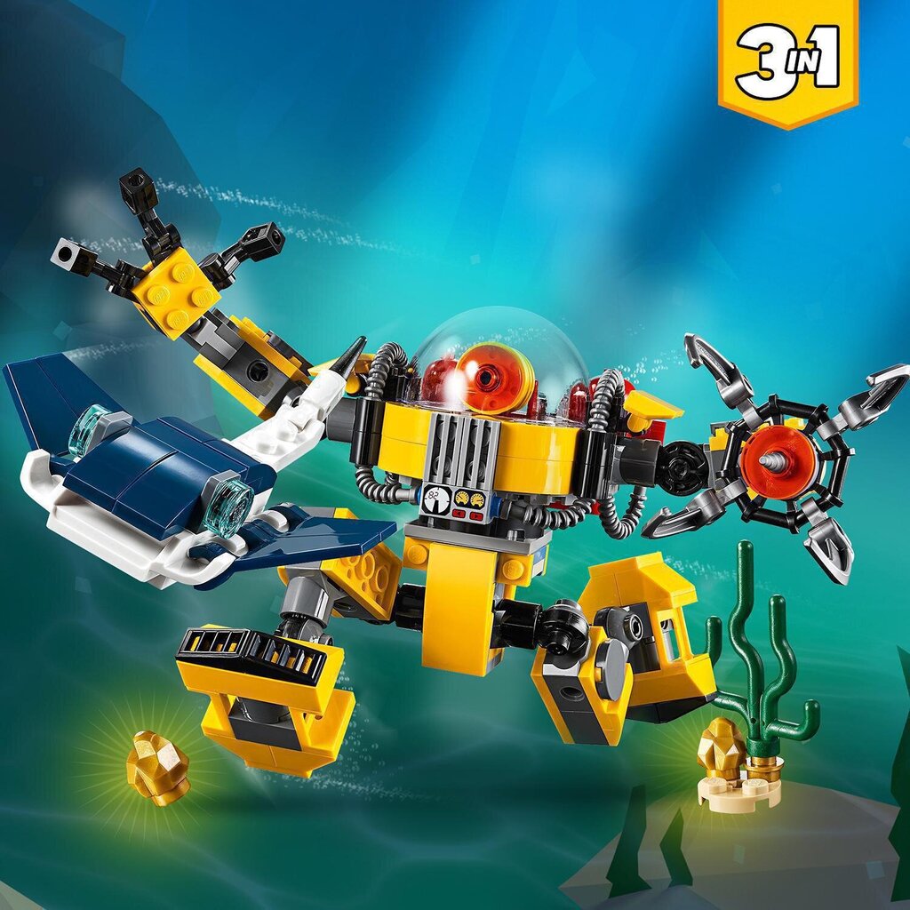 31090 LEGO® Creator Povandeninis robotas kaina ir informacija | Konstruktoriai ir kaladėlės | pigu.lt