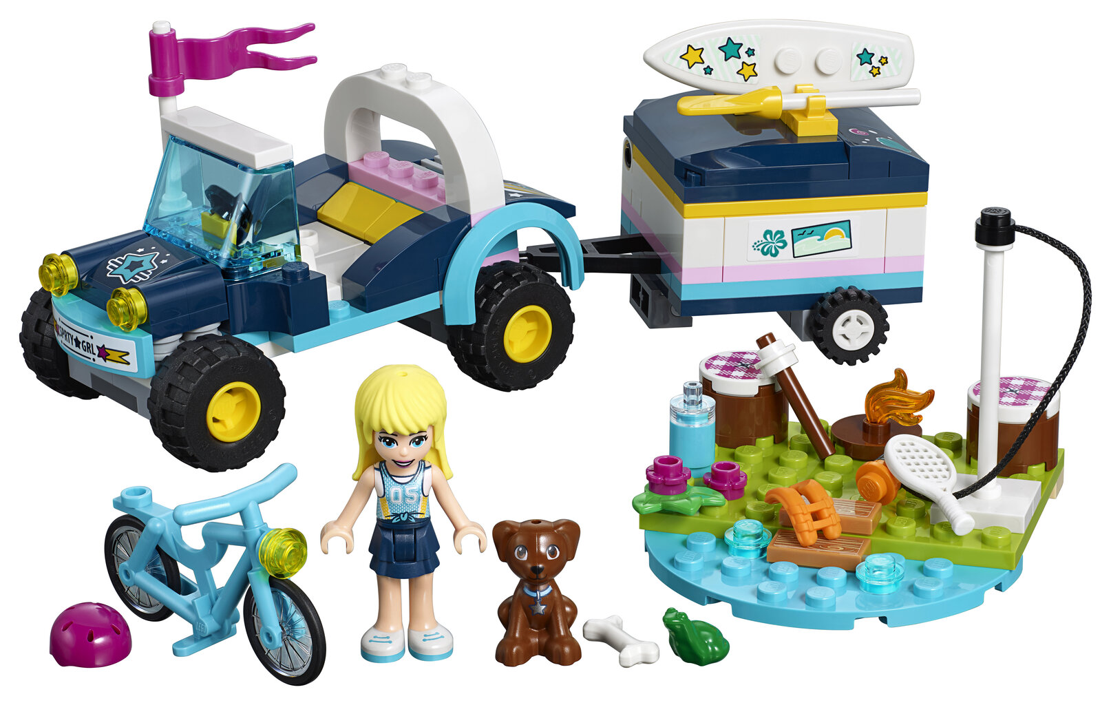 41364 LEGO® Friends Stephanie bagis ir priekaba цена и информация | Konstruktoriai ir kaladėlės | pigu.lt