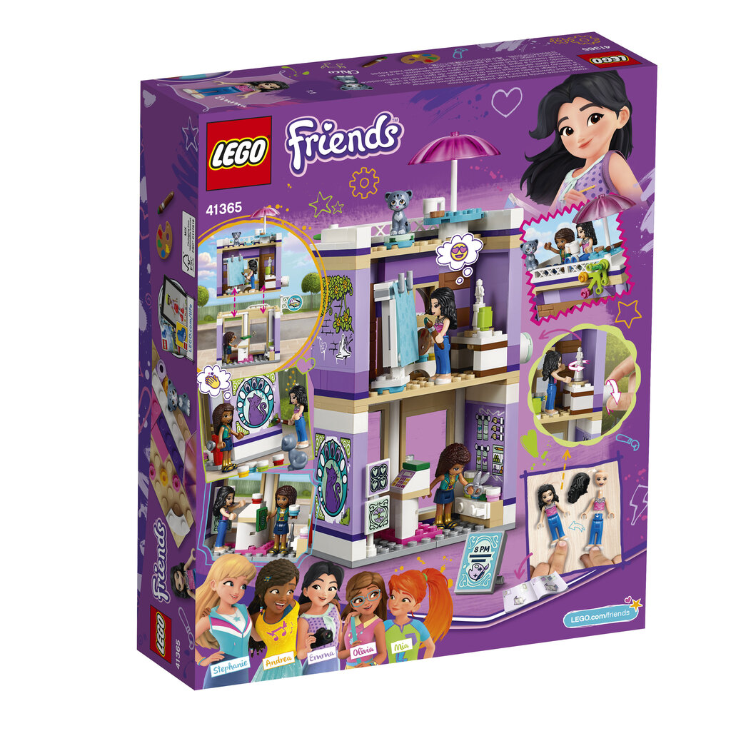 41365 LEGO® Friends Emma meno studija kaina ir informacija | Konstruktoriai ir kaladėlės | pigu.lt