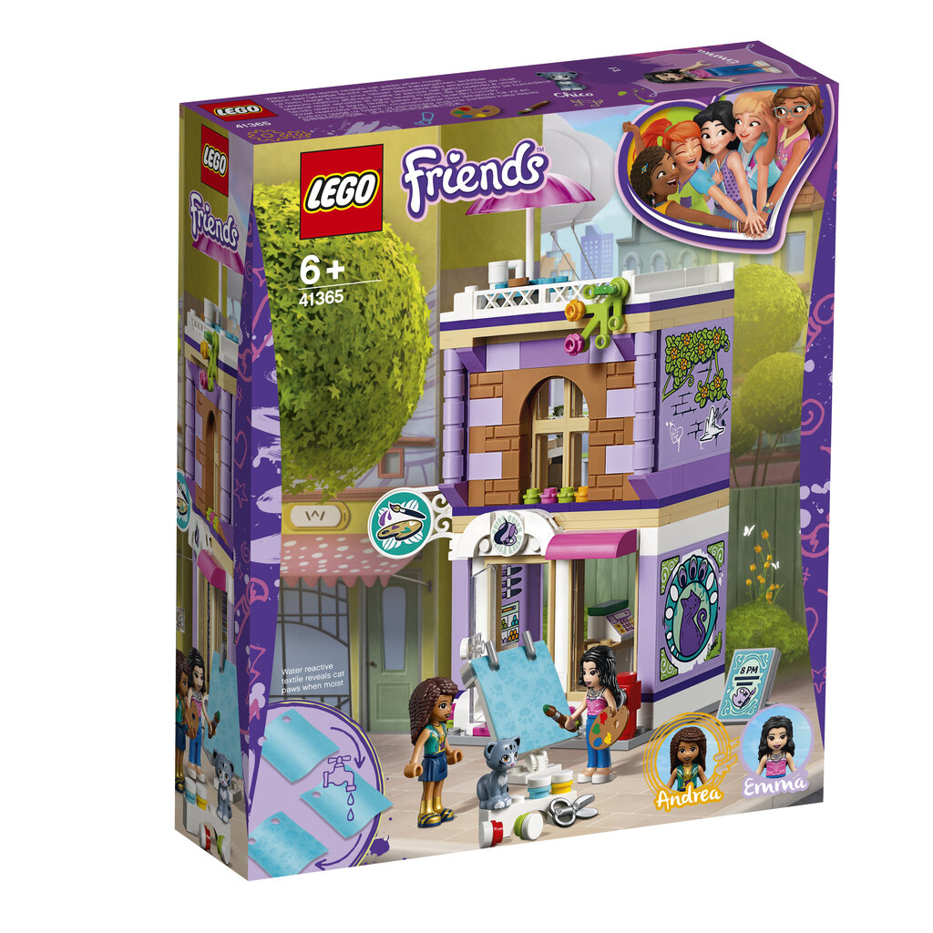 41365 LEGO® Friends Emma meno studija цена и информация | Konstruktoriai ir kaladėlės | pigu.lt