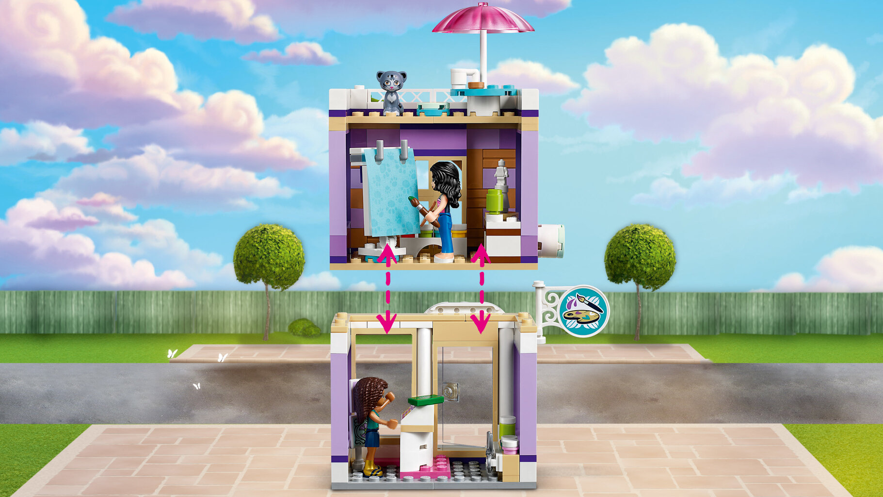 41365 LEGO® Friends Emma meno studija цена и информация | Konstruktoriai ir kaladėlės | pigu.lt