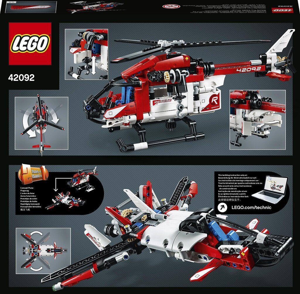 42092 LEGO® Technic Gelbėjimo sraigtasparnis kaina ir informacija | Konstruktoriai ir kaladėlės | pigu.lt