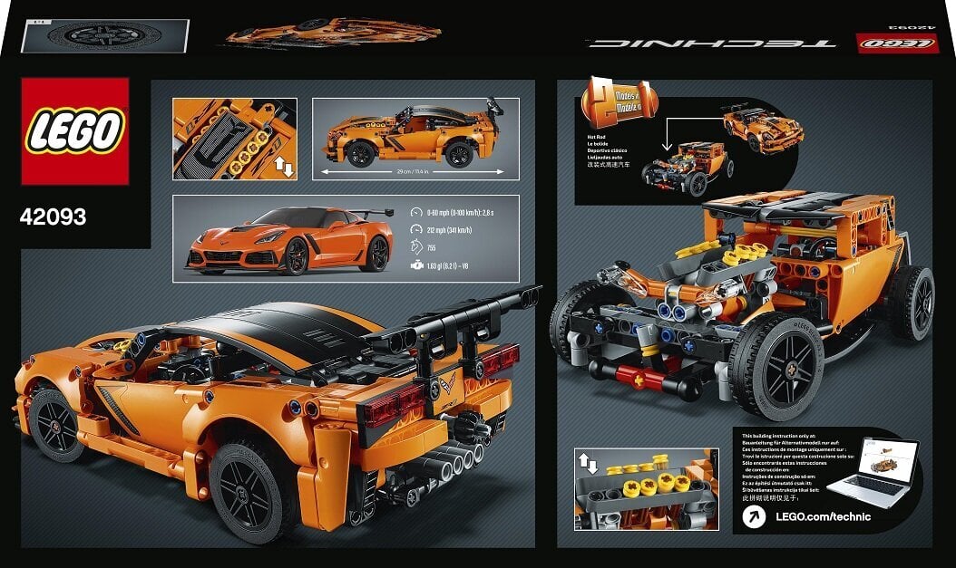 42093 LEGO® Technic Chevrolet Corvette ZR1 kaina ir informacija | Konstruktoriai ir kaladėlės | pigu.lt