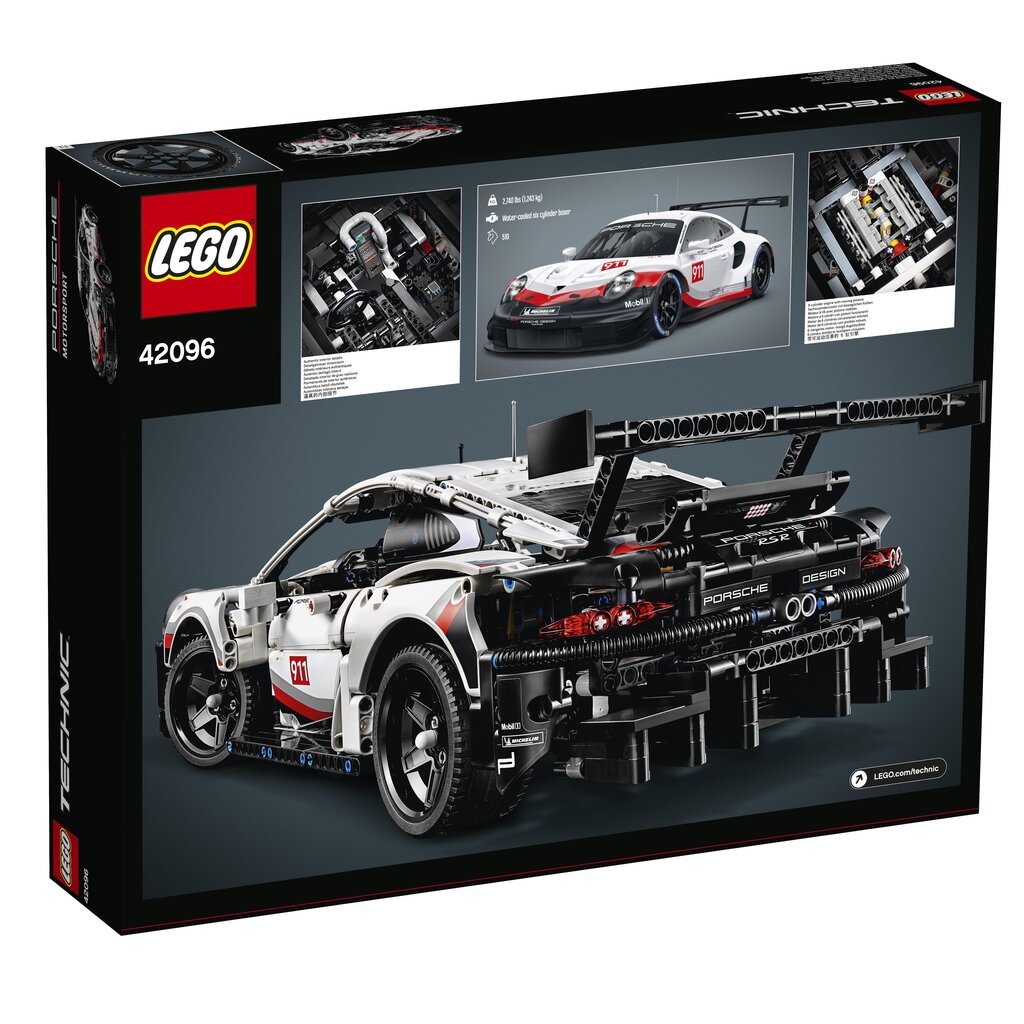 42096 LEGO® Technic Porsche 911 RSR цена и информация | Konstruktoriai ir kaladėlės | pigu.lt